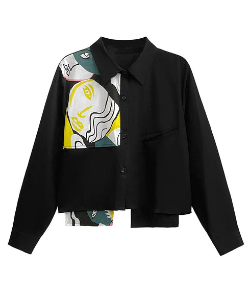 Art Print Panel Shirt&Wide Tuck Pants Series
